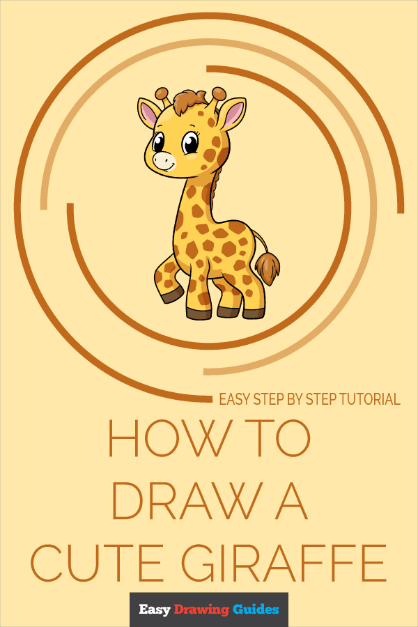 How to Draw a Cute Giraffe Pinterest Image