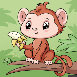 How to Draw a Cute Monkey Featured Image