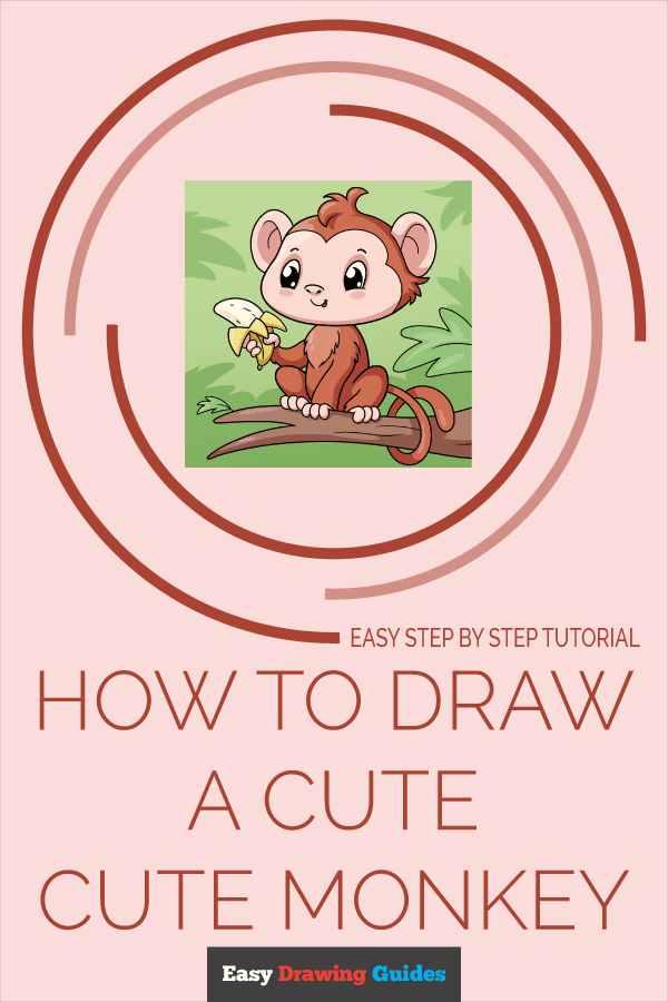 How to Draw a Cute Monkey Pinterest Image