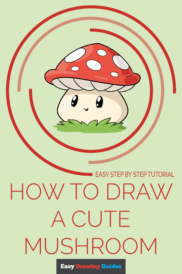 How to Draw a Cute Mushroom Pinterest Image