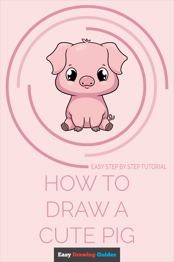 How to Draw a Cute Pig Pinterest Image