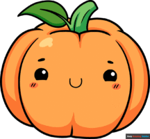 How to Draw a Cute Pumpkin