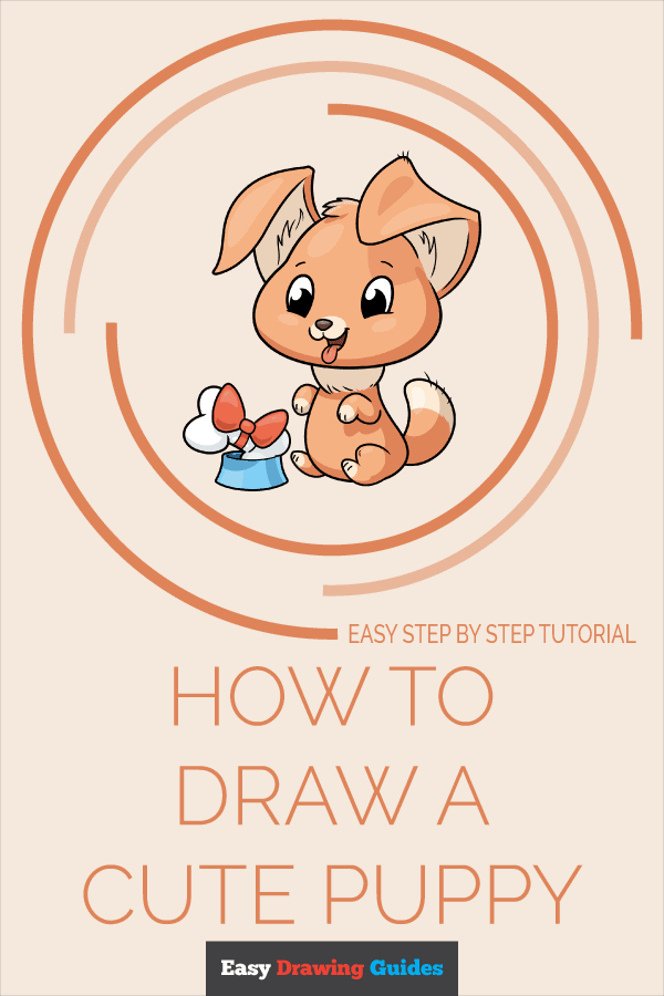 How to draw a Cute Puppy Pinterest Image