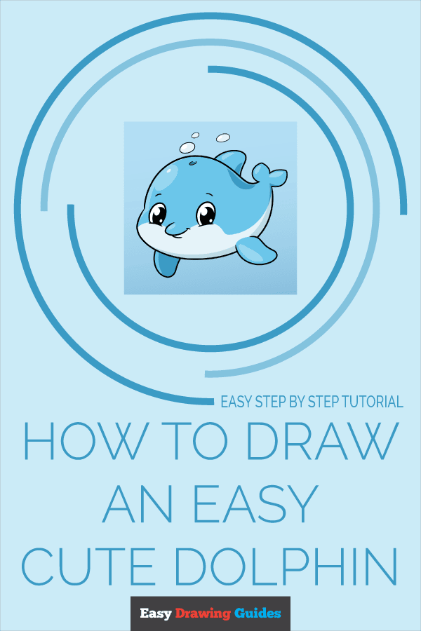 How to Draw an Easy Cute Dolphin Pinterest Image