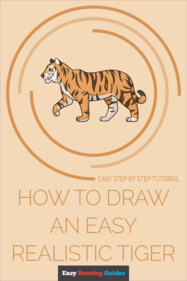 How to Draw an Easy Realistic Tiger Pinterest Image