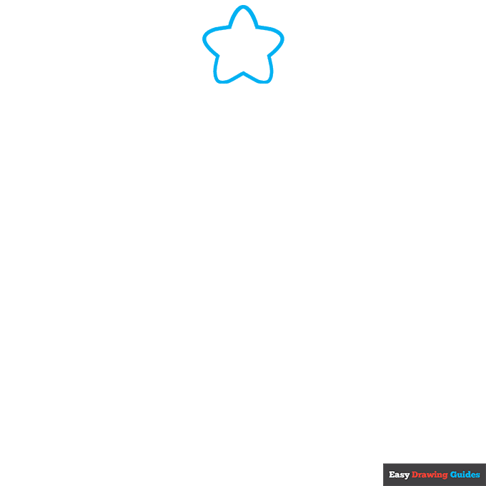 Cute Christmas Tree step-by-step drawing tutorial: step 1