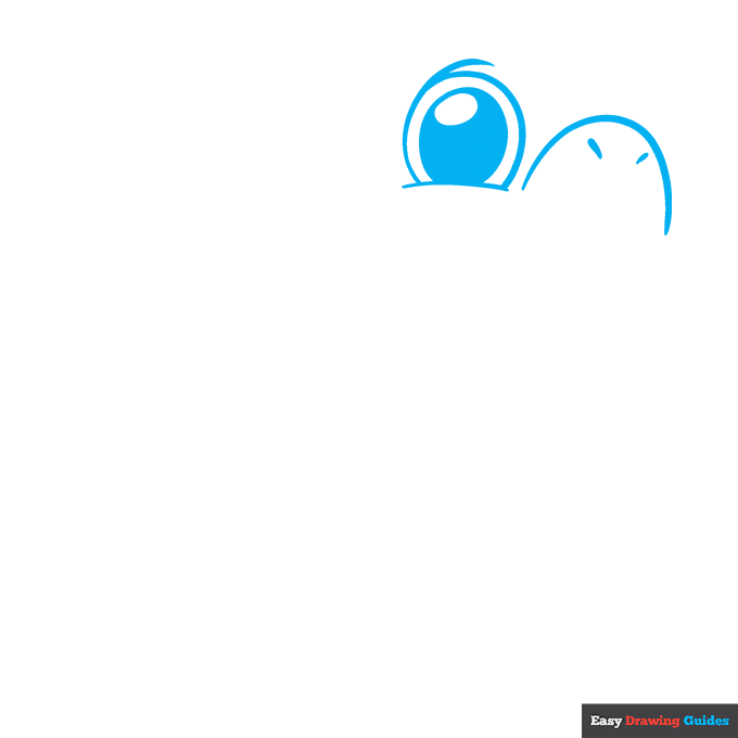 Cute Turtle step-by-step drawing tutorial: step 1