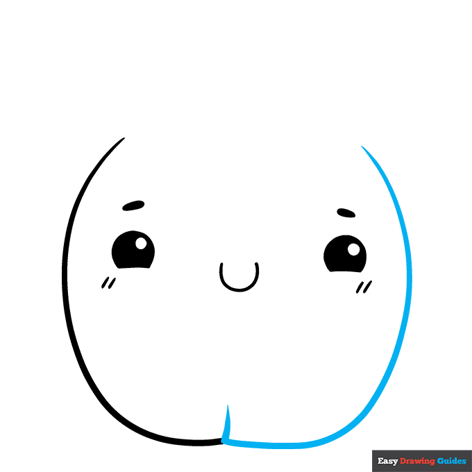 Cute Pumpkin step-by-step drawing tutorial: step 3