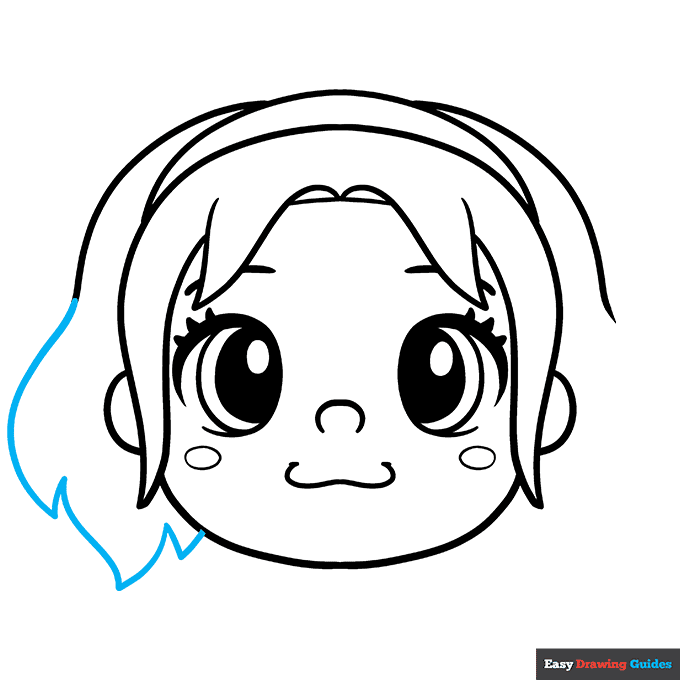 Cute Face step-by-step drawing tutorial: step 8