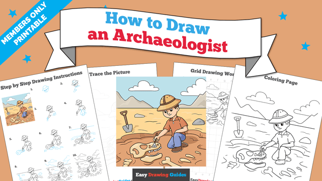 How to Draw a Archaeologist Printable Thumbnail