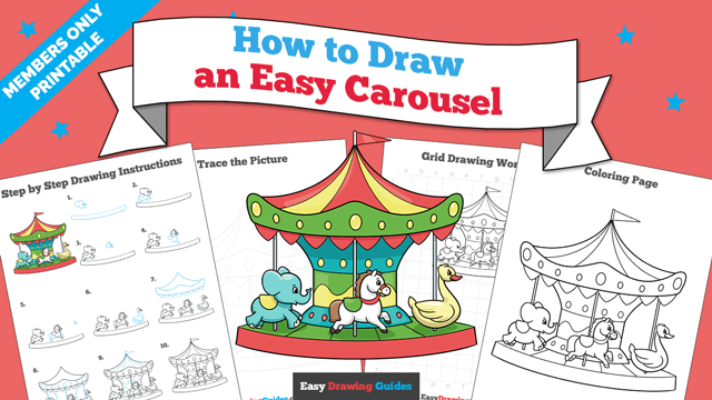 How to Draw an Easy Carousel Printable Thumbnail
