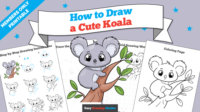 How to Draw a Koala Printable Thumbnail