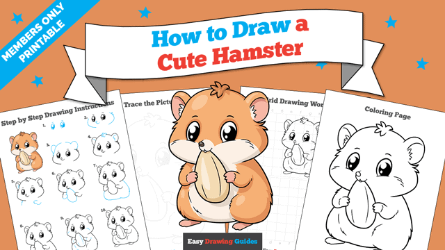 How to Draw a Cute Hamster Printable Thumbnail