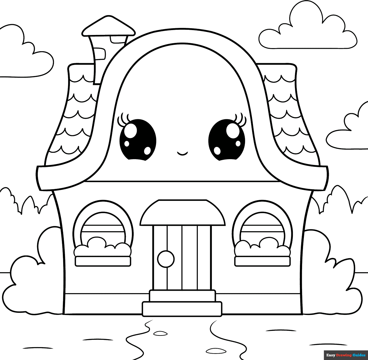 Free printable Cute House coloring page