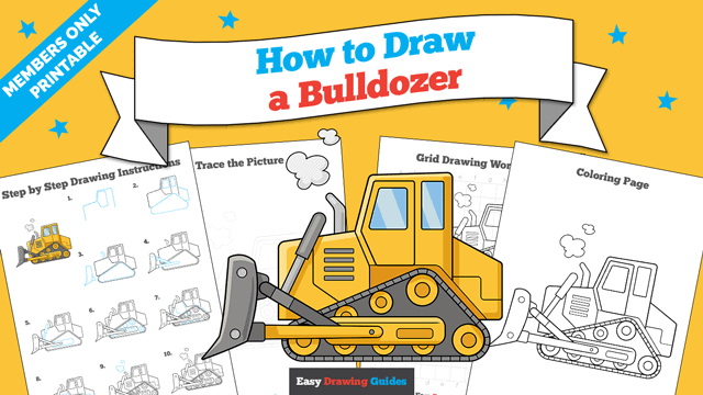 How to Draw a Bulldozer Printable Thumbnail