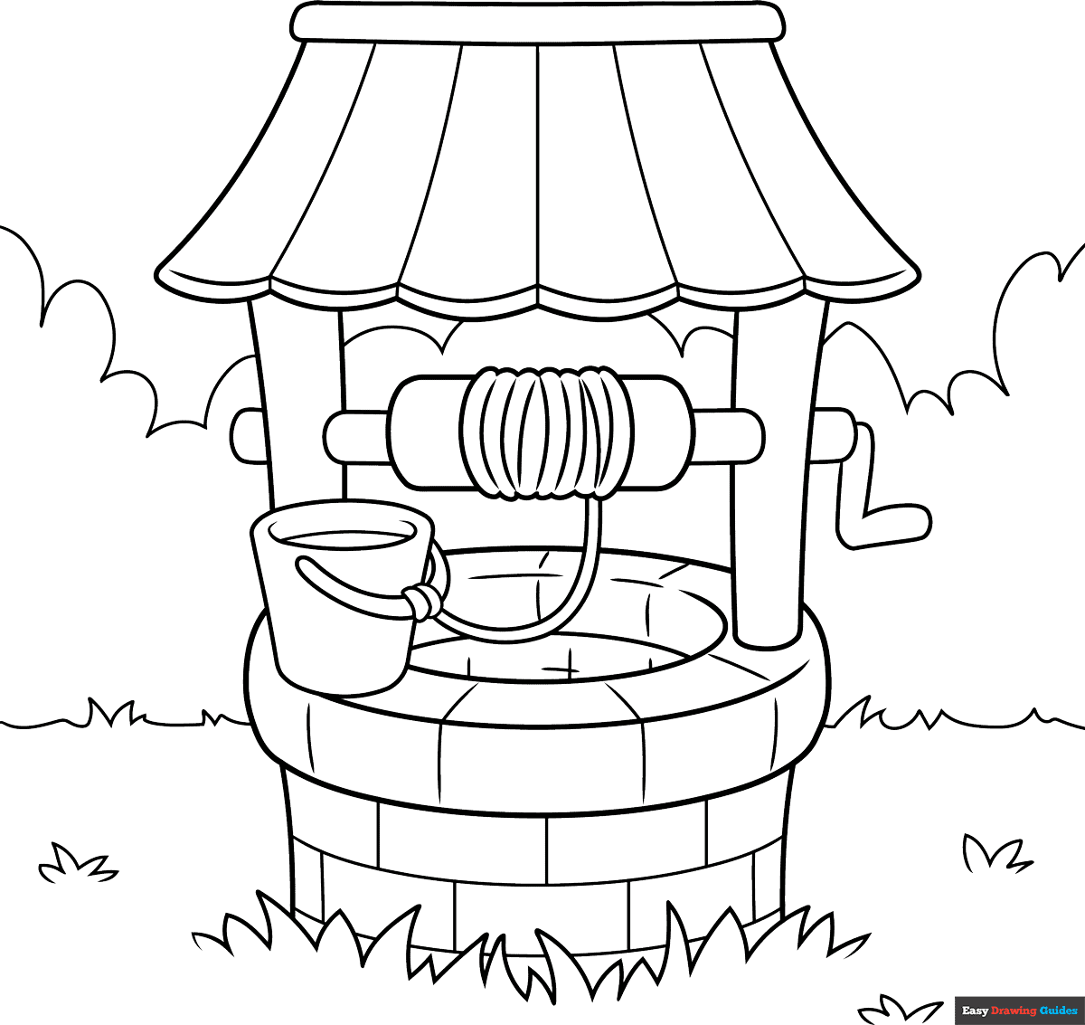Free printable Well coloring page