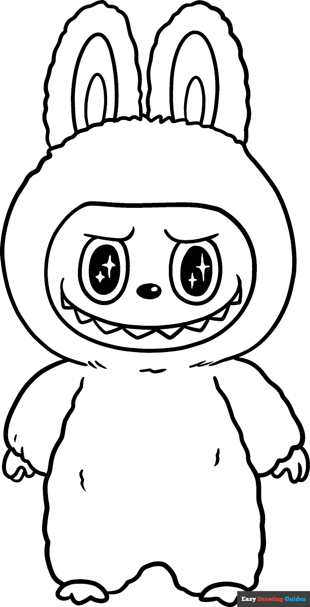 Free printable labubu coloring page