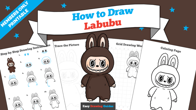How to Draw Labubu Printable Thumbnail
