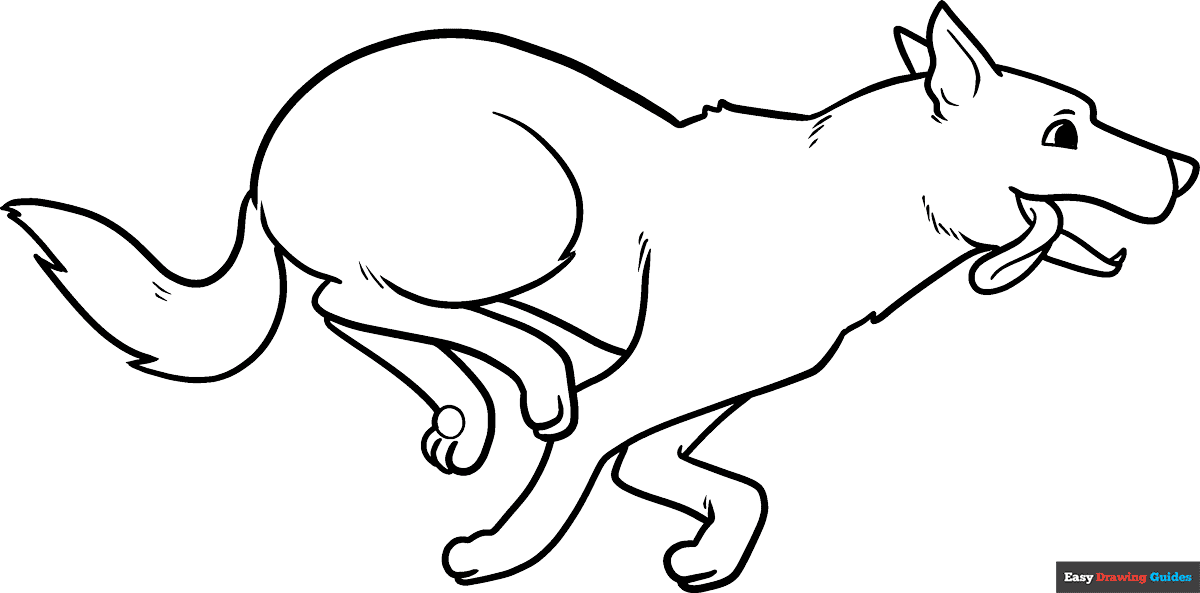 Free printable Running Dog coloring page