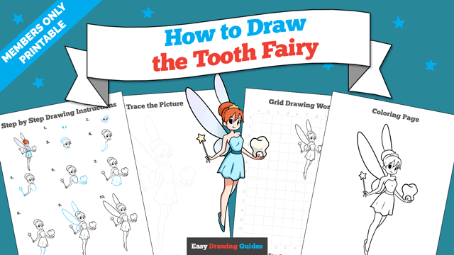 How to Draw the Tooth Fairy Printable Thumbnail