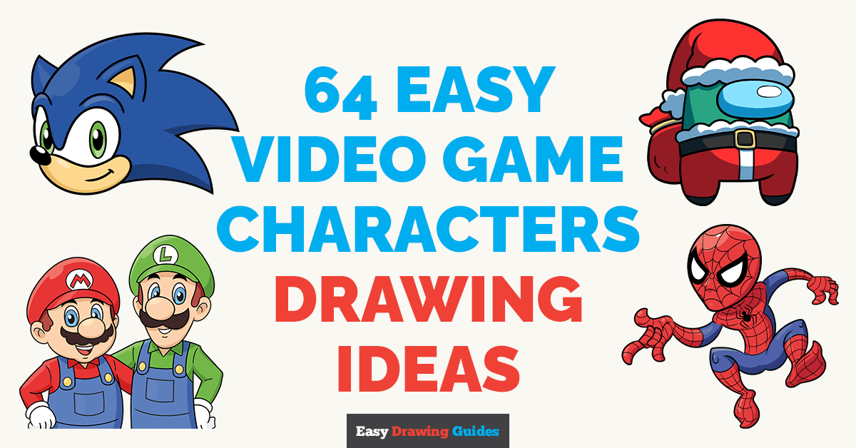 64 Easy Video Game Drawing Tutorials: Featured image