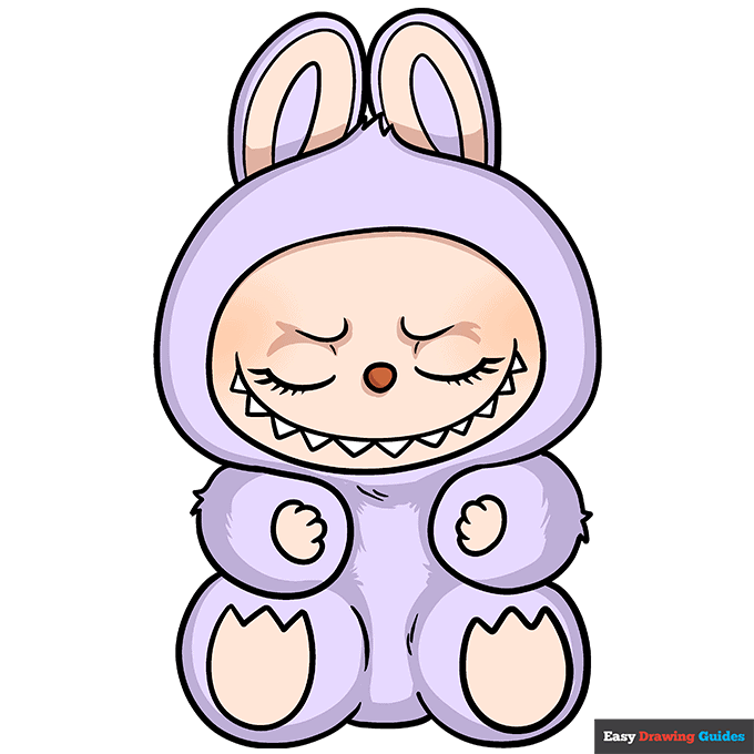 Zizi - The Monsters Labubu step-by-step drawing tutorial: step 11