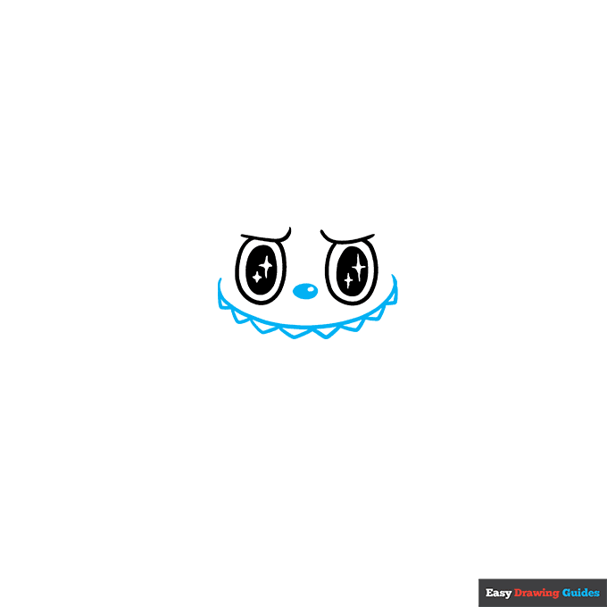 Labubu step-by-step drawing tutorial: step 2