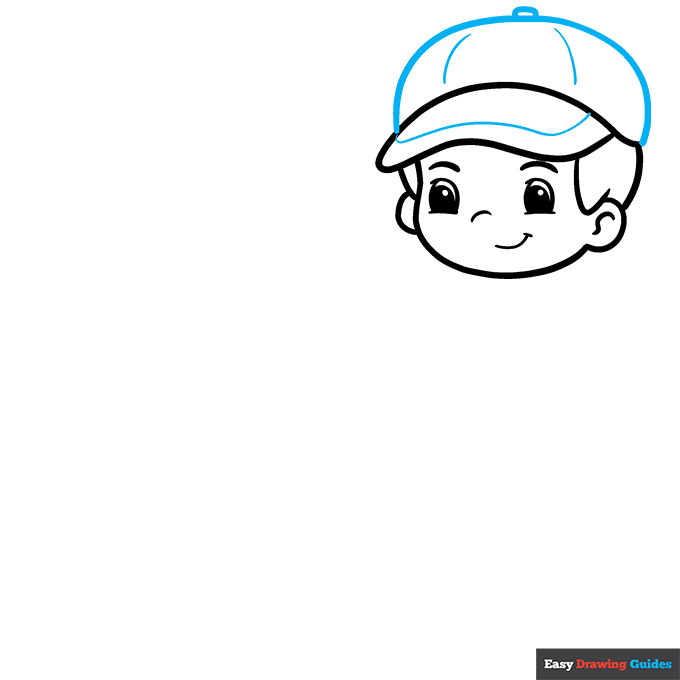 Boy Walking the Dog step-by-step drawing tutorial: step 3