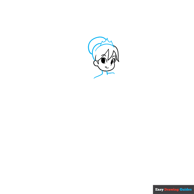 Tooth Fairy step-by-step drawing tutorial: step 3