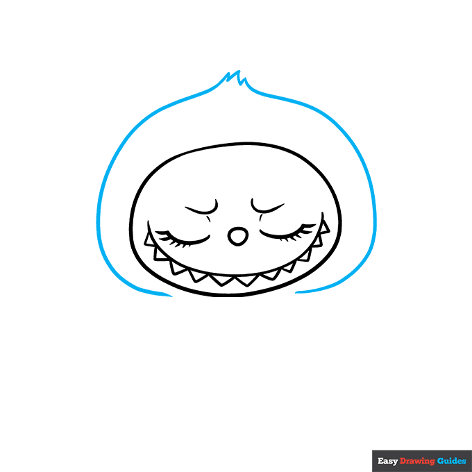 Zizi - The Monsters Labubu step-by-step drawing tutorial: step 3