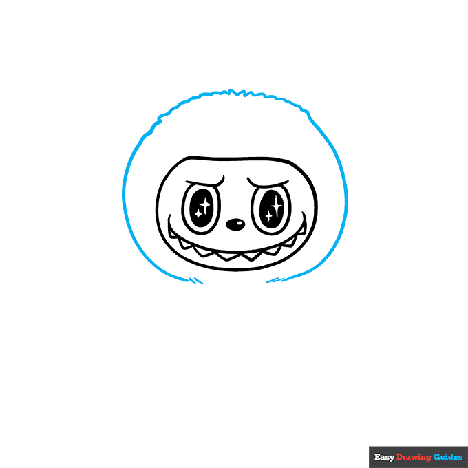 Labubu step-by-step drawing tutorial: step 4