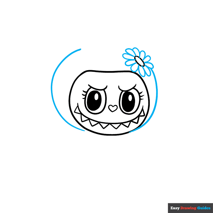 Mokoko - The Monsters Labubu step-by-step drawing tutorial: step 4