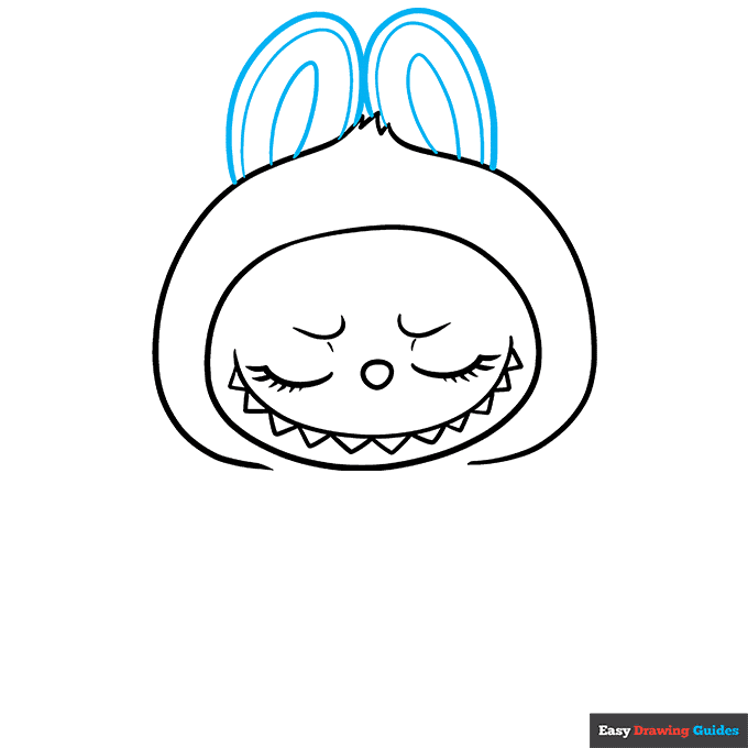 Zizi - The Monsters Labubu step-by-step drawing tutorial: step 4