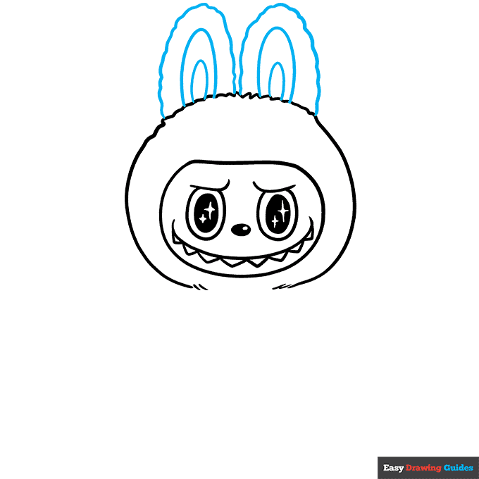 Labubu step-by-step drawing tutorial: step 5