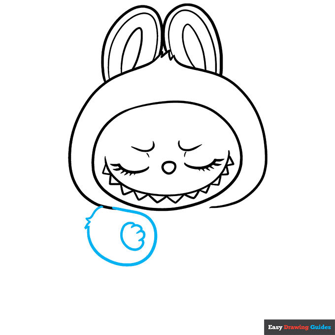 Zizi - The Monsters Labubu step-by-step drawing tutorial: step 5