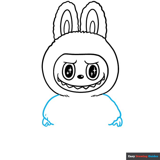 Labubu step-by-step drawing tutorial: step 6