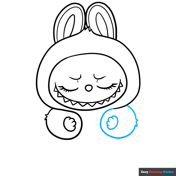 Zizi - The Monsters Labubu step-by-step drawing tutorial: step 6