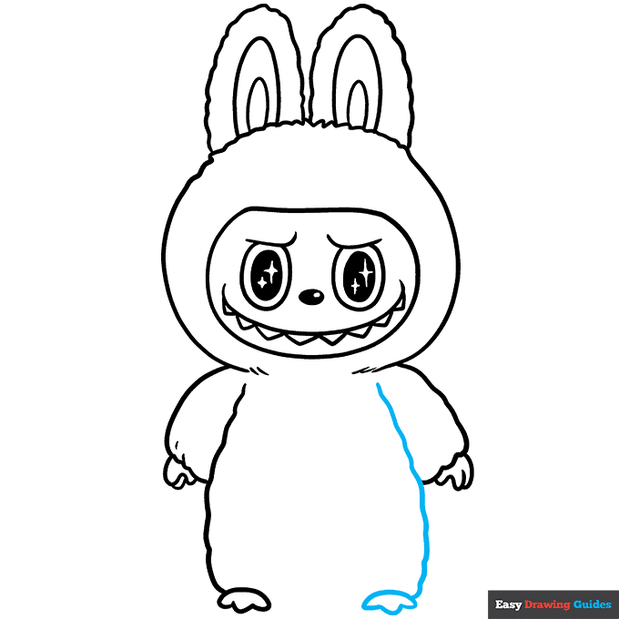 Labubu step-by-step drawing tutorial: step 8