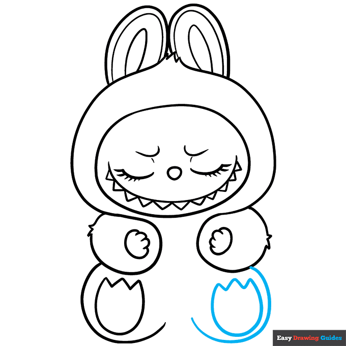 Zizi - The Monsters Labubu step-by-step drawing tutorial: step 8