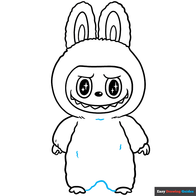Labubu step-by-step drawing tutorial: step 9