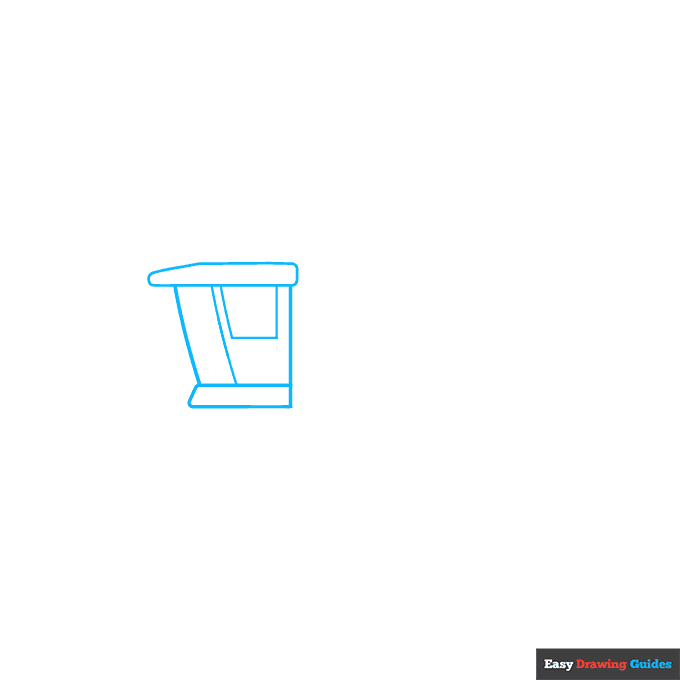 Combine Harvester step-by-step drawing tutorial: step 1