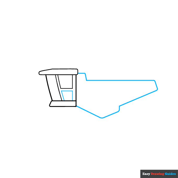 Combine Harvester step-by-step drawing tutorial: step 2