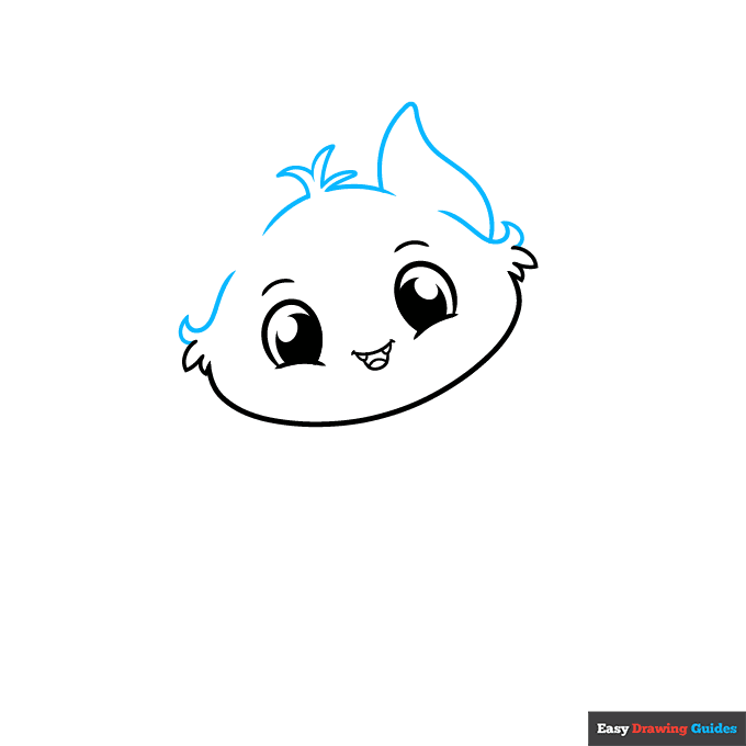 Cute Bat step-by-step drawing tutorial: step 3