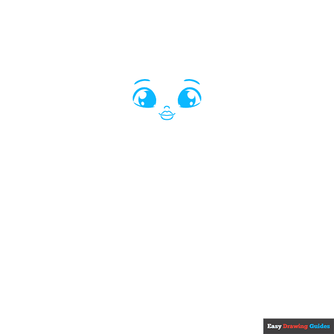 Cute Girl step-by-step drawing tutorial: step 1