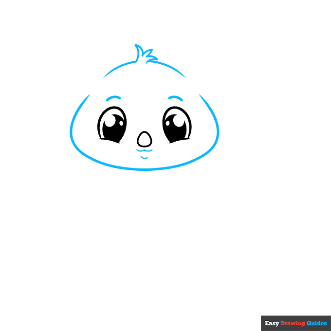 Cute Koala step-by-step drawing tutorial: step 2