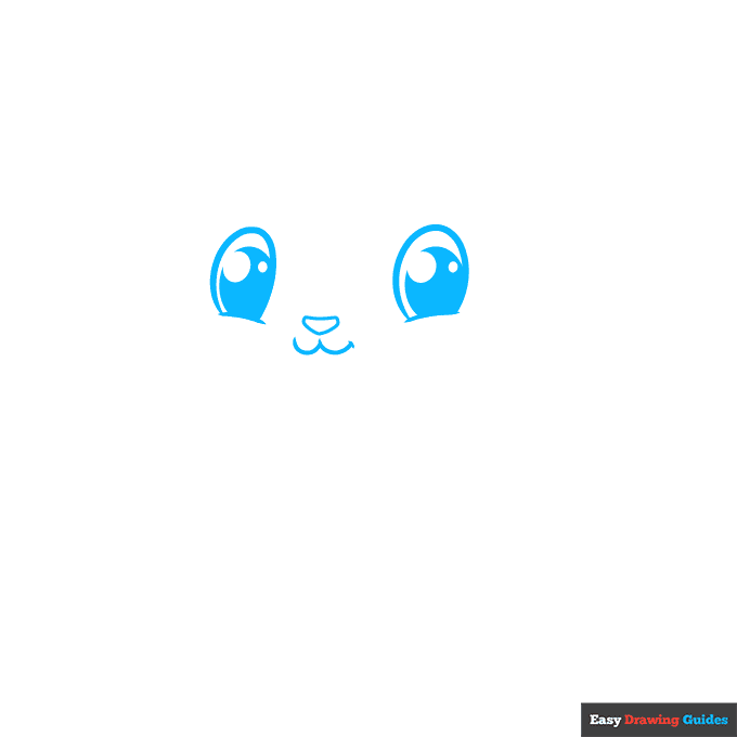 Cute Tiger step-by-step drawing tutorial: step 1