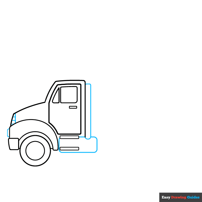 Dump Truck step-by-step drawing tutorial: step 4