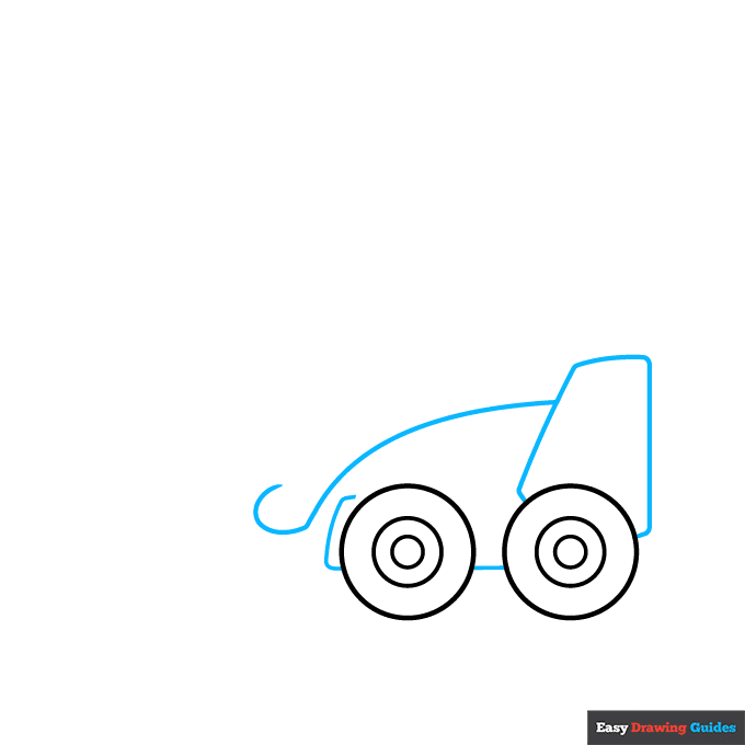 Easy Snow Plow step-by-step drawing tutorial: step 2