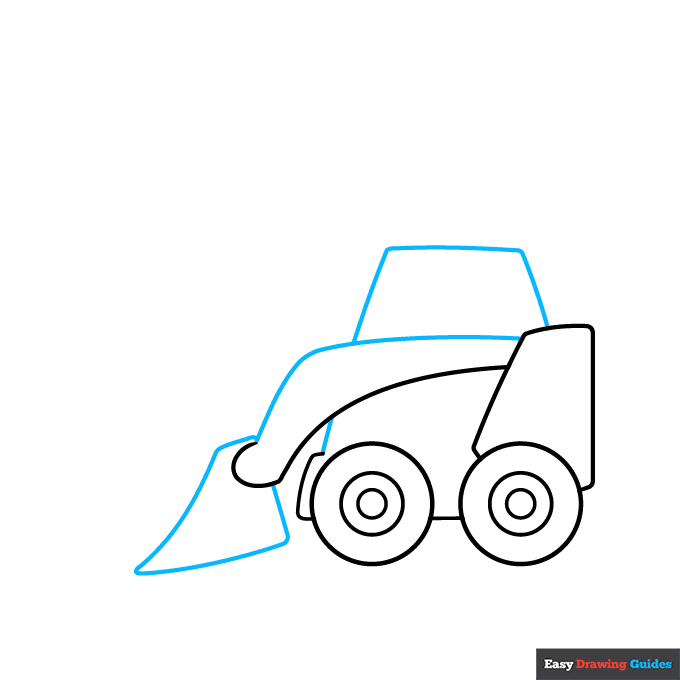 Easy Snow Plow step-by-step drawing tutorial: step 3