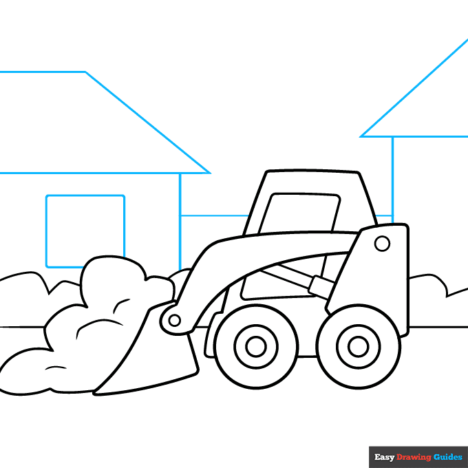 Easy Snow Plow step-by-step drawing tutorial: step 7